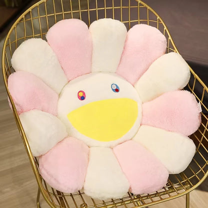40/60cm Sunflower Plush Pillow Soft Plush Flower Pillow Plant Mat Sofa Bed Sleep Back Pillow Kawaii Room Decor Gifts