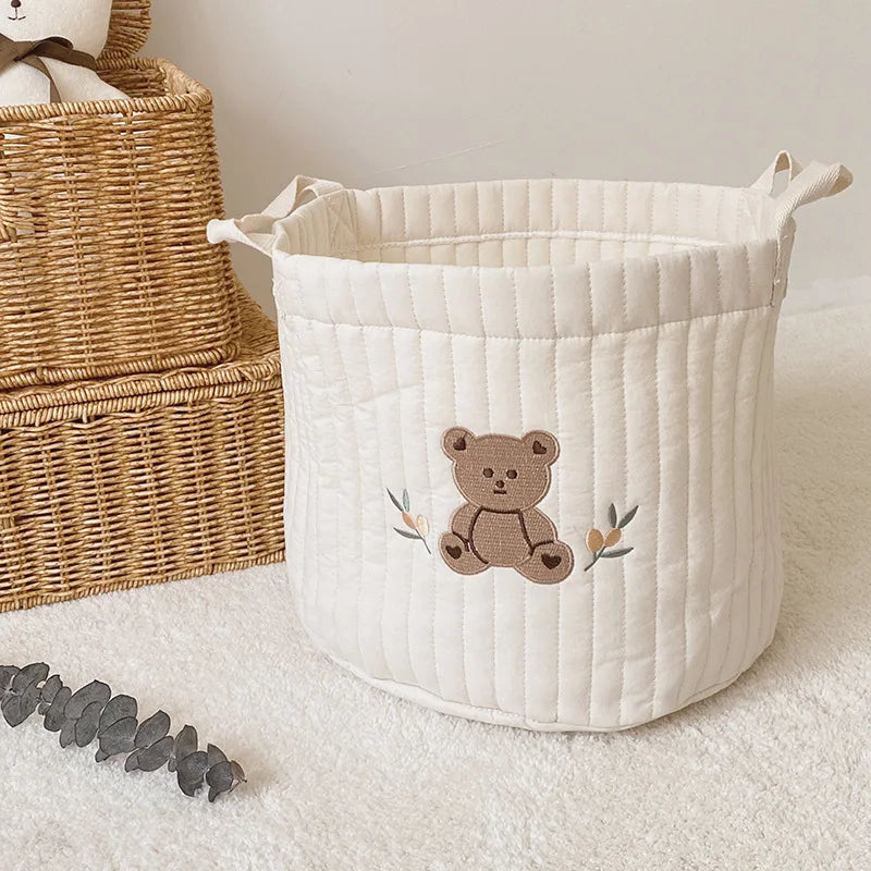 2022 New Diaper Bag Nappy Caddy Baby Items Toy Storage Bag for Newborn Crib Organizer Bedding Cotton Embroidery Mommy Bag Bebe