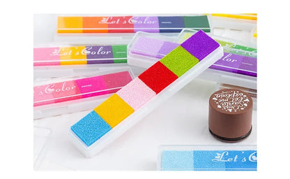 Journamm Finger Painting Kit Drawing Stencils Colorful Inkpad DIY Scrapbooking Creative Stationery Paint Tool School Supplies