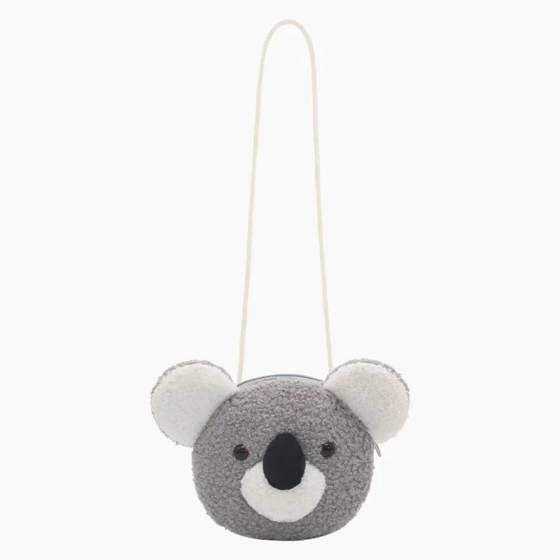 Cartoon Plush Crossbody Bag for Children Cute Animal Bear Coin Wallet Boys and Girls Mini Shoulder Bag Kawaii Plush Purses