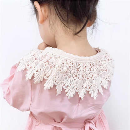 Baby Bib Lace Baby Accessories Korean Kids Lace Collar Cute Hollow Female Baby Bib scarf  baby bib scarf  scarf