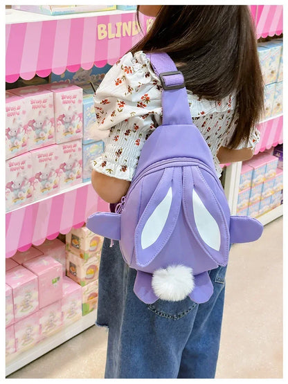 Fashion Children School Bags Bunny Portable Backpacks Kids Travel Rucksacks Cute Boys and Girls School Book Backpack Chest Bag