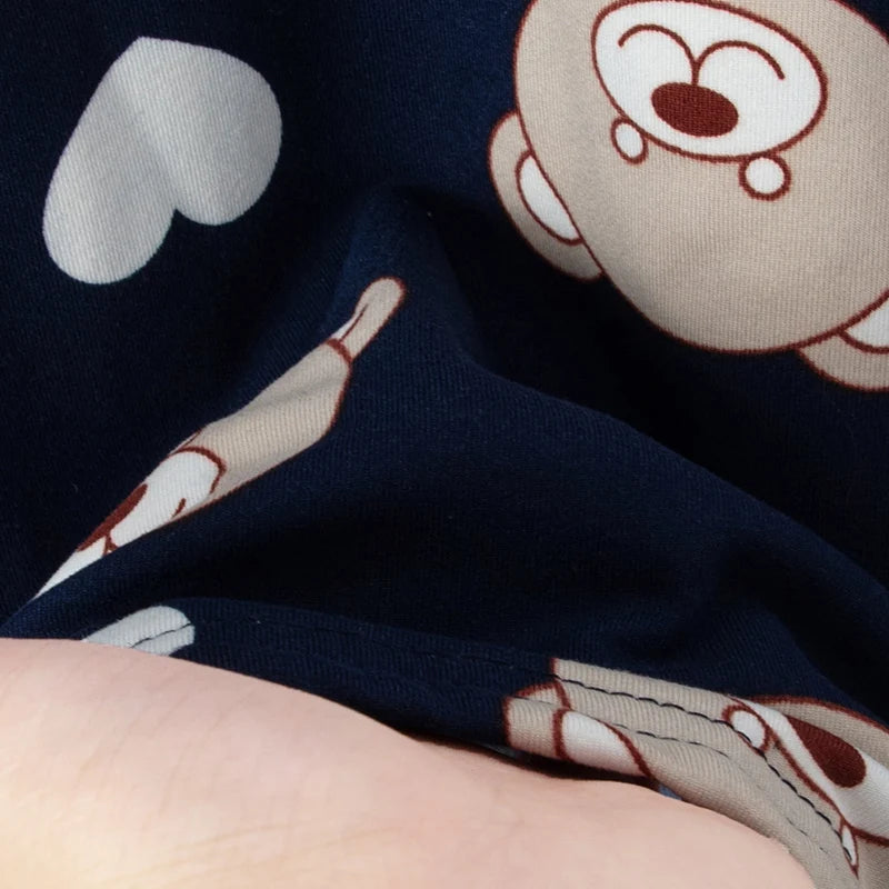 2-piece 2024 new autumn children's cute bear long-sleeved trousers suit boy leisure and comfortable home cover girl Joker pajama
