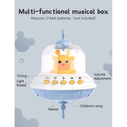 Baby Crib Mobile with Lights Music  Projection for Infants 0-6 Months Remote Control Crib Toys for Newborn Baby Mobile for Crib