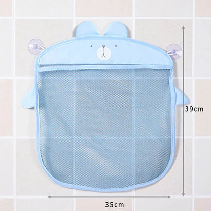 Baby Bathroom Mesh Bag Sucker Organizer For Children Bath Toys Kid Basket Cartoon Animal Shapes Cloth Sand Toys Storage Net Bag