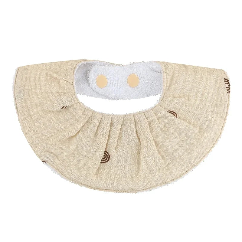 Double Layers Cotton Baby Feeding Bibs Cartoon Printed Newborn Burp Cloth Saliva Towel Scarf for Stuff Shower Gifts