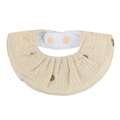 Double Layers Cotton Baby Feeding Bibs Cartoon Printed Newborn Burp Cloth Saliva Towel Scarf for Stuff Shower Gifts