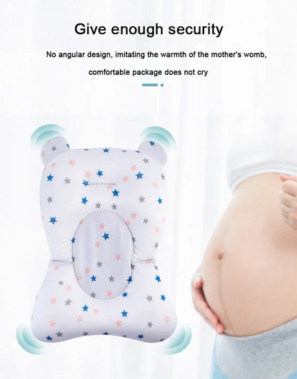 Infant Baby Bath Tub Pad Portable Baby Non-Slip Bathtub Mat Children Shower Air Cushion Bed Newborn Baby Security Bath Seat