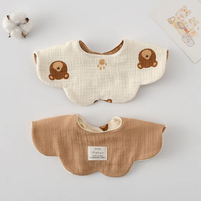 New Cute Cotton Baby Feeding Drool Bib Infants Two-sided Usable Saliva Towel Soft Burp Cloth For Newborn Toddler Kids Bibs