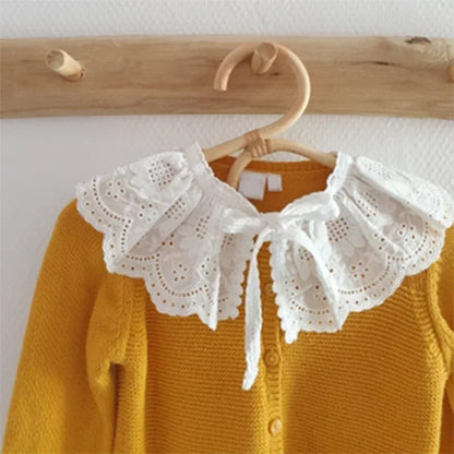 Baby Bib Lace Baby Accessories Korean Kids Lace Collar Cute Hollow Female Baby Bib scarf  baby bib scarf  scarf