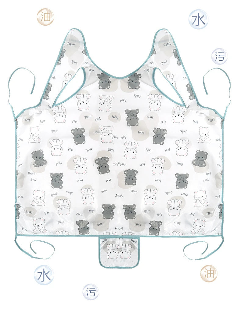 Baby Bibs Baby Coverall Dining Chair One-piece Waterproof Anti-dirty Bib Baby Eating Fedding Bib Apron Kids Feeding Burp Cloth