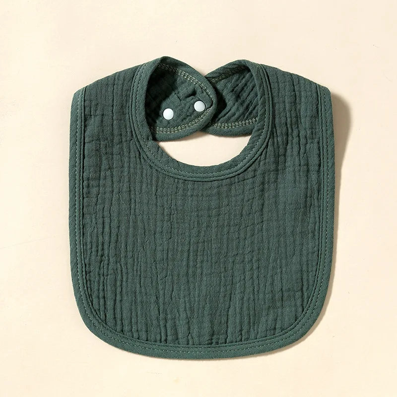 Cotton Gauze Baby Bibs Autumn New Solid Color Infant Bib Newborn Burp Cloths for Kids Boy Girl Spring Soft Feeding Saliva Towel