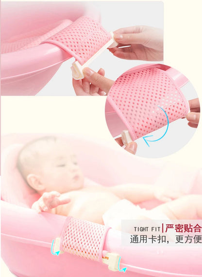 Baby Shower Bath Tub Pad Non-Slip Bathtub Seat Support Mat Newborn Safety Security Bath Support Cushion Foldable Soft Pillow