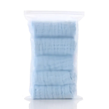5pcst Baby Towels Muslin 6 layers Cotton SoftBaby Face Towel Handkerchief Bathing Feeding Face Washcloth Wipe Burp Cloth