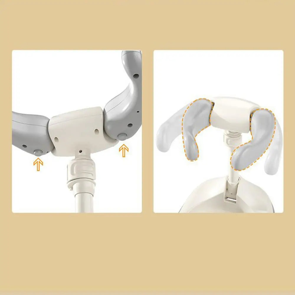 Portable Baby Bath Stand djustable Height Baby Shower Standing Support Wash Seat with Armrest Bath Helper Anti-Skip Base
