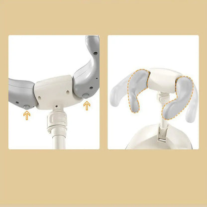 Portable Baby Bath Stand djustable Height Baby Shower Standing Support Wash Seat with Armrest Bath Helper Anti-Skip Base