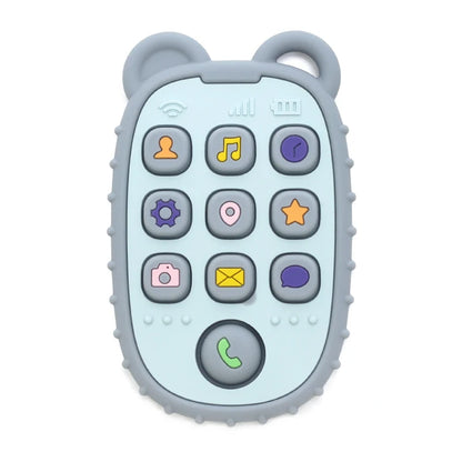 2024 New Baby Teether mobile phone Shape Silicone Teether Teething Toy Kids Sensory Educational Toy baby gift set