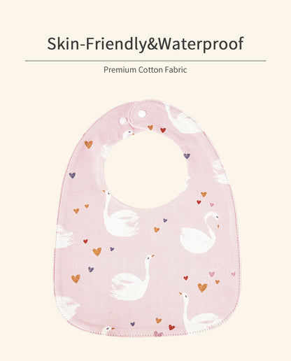 INSULAR Baby Bibs Feeding Scarf Adjustable Snap Saliva Towel Muslin Cotton Burp Cloths Animal Print Ruffled Edge Rainbow A Grade