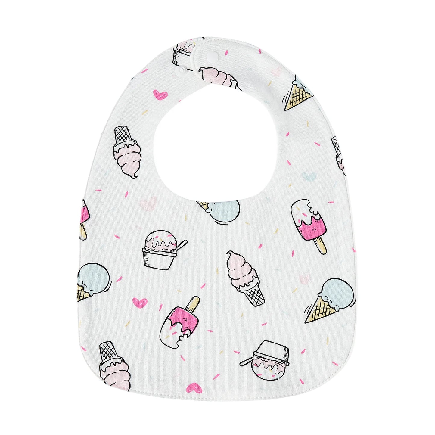 INSULAR Baby Bibs Feeding Scarf Adjustable Snap Saliva Towel Muslin Cotton Burp Cloths Animal Print Ruffled Edge Rainbow A Grade