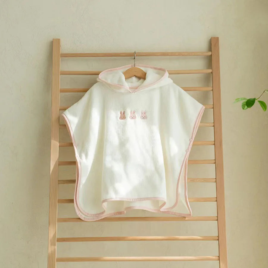 Baby Bath Towel Hooded Soft Coral Velvet Child Bathrobe Cute Cartoon Animal Warm Toddler Sleeping Swaddle Wrap Towel Blanket