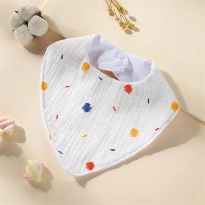 New Baby Cartoon Animal Triangle Bib Pure Cotton Waterproof Boy Girl Kid Printed Saliva Towel Newborn Infant Anti Spitting Cloth