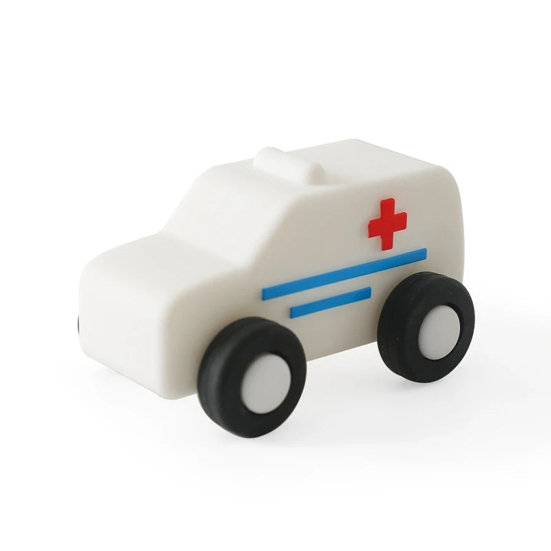 Montessori Baby Silicone Car Toys 0 12 Months Newborn Baby Things Silicone Baby Teether Toy Car  Educational Toy Silicone Blocks