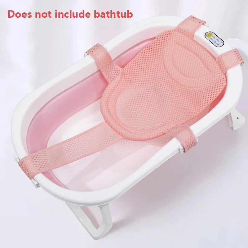 Baby Shower Bath Tub Pad Non-Slip Bathtub Seat Support Mat Newborn Safety Security Bath Support Cushion Foldable Soft Pillow