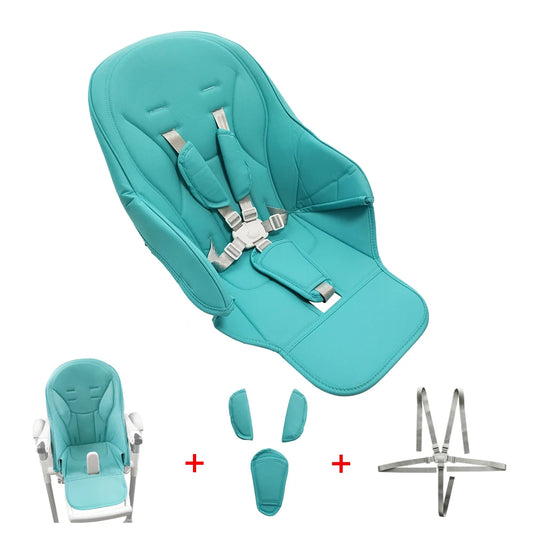 Seat Cushion For Peg perego Siesta Prima Pappa Zero3 High Chair PU Leather With Safety Belt Shoulder Crotch PAD DIY Replace Part