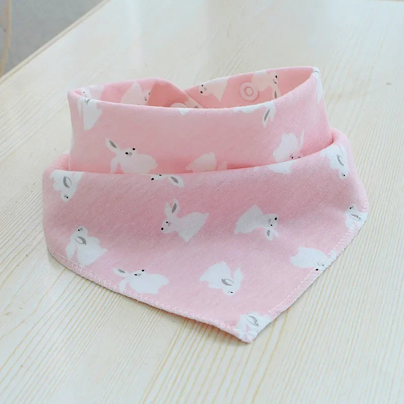 Baby Cotton Feeding Apron Triangle Bibs Girls Boys Cartoon Feeding Scarf Bib Collar Bib Burp Cloth Bandana Saliva Towel