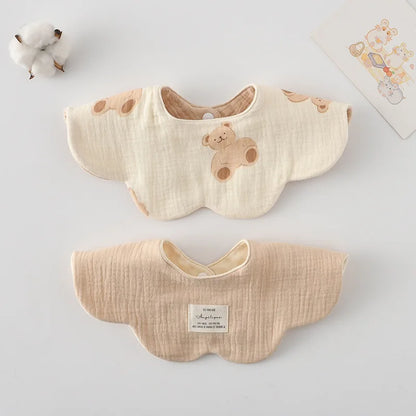 New Cute Cotton Baby Feeding Drool Bib Infants Two-sided Usable Saliva Towel Soft Burp Cloth For Newborn Toddler Kids Bibs