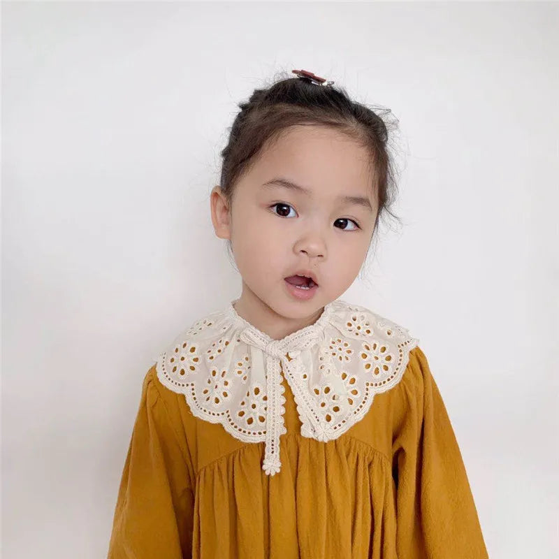 Baby Bib Lace Baby Accessories Korean Kids Lace Collar Cute Hollow Female Baby Bib scarf  baby bib scarf  scarf