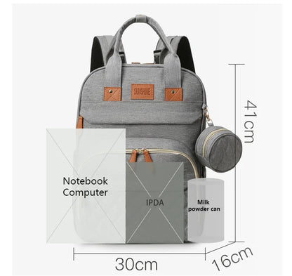 Folding Mommy Bag with USB Port and Shade Cloth Mosquito Net Portable Folding Crib Bed Multi Function Pee Pad Mother Baby Bag