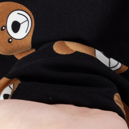 2-piece 2024 new autumn children's cute bear long-sleeved trousers suit boy leisure and comfortable home cover girl Joker pajama