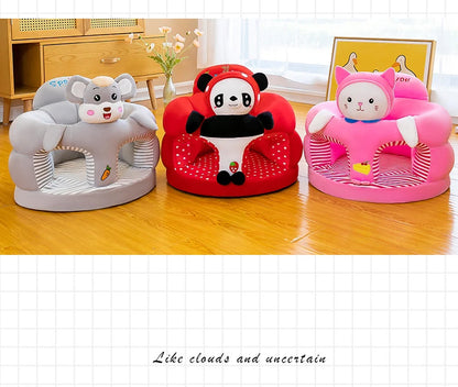 Cute Baby Sofa Support Seat Cover Plush Chair LearningTo Sit Feeding Chair Comfortable Toddler Nest Puff Washable Without Filler