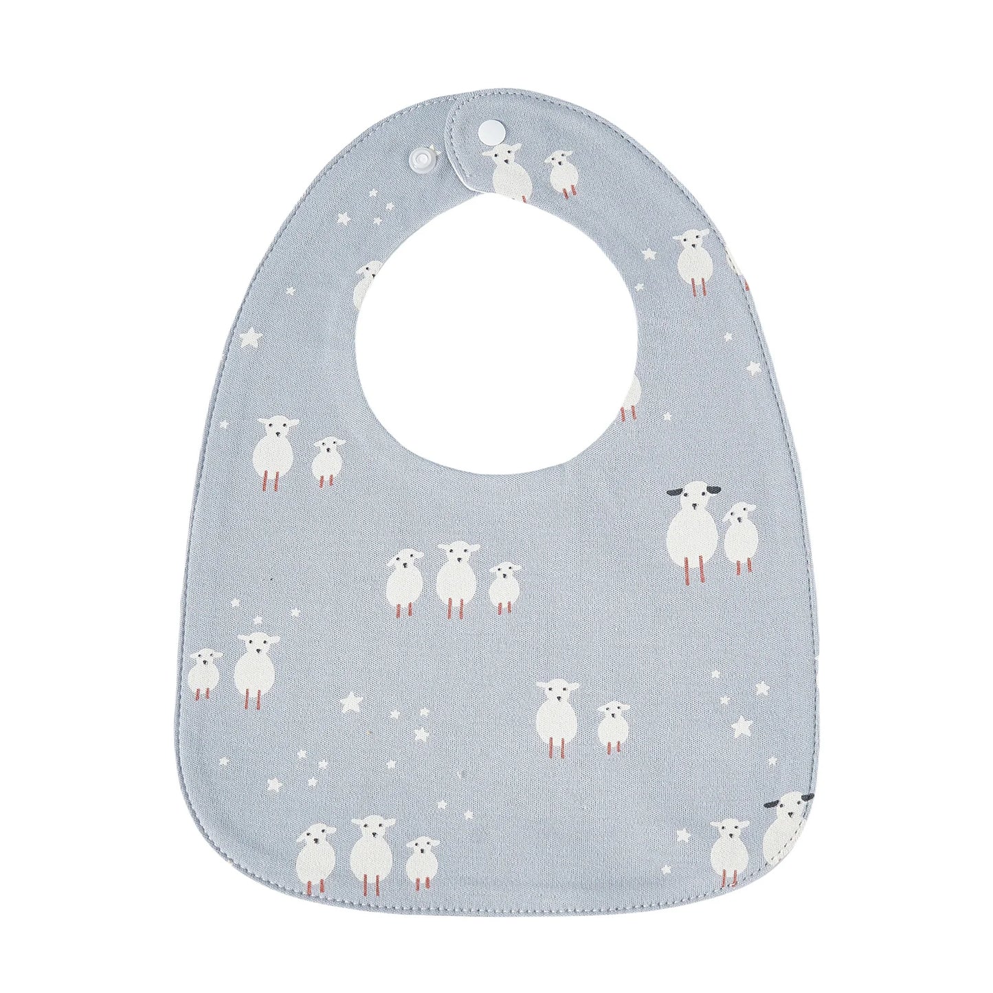 INSULAR Baby Bibs Feeding Scarf Adjustable Snap Saliva Towel Muslin Cotton Burp Cloths Animal Print Ruffled Edge Rainbow A Grade
