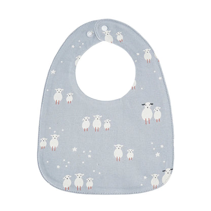 INSULAR Baby Bibs Feeding Scarf Adjustable Snap Saliva Towel Muslin Cotton Burp Cloths Animal Print Ruffled Edge Rainbow A Grade