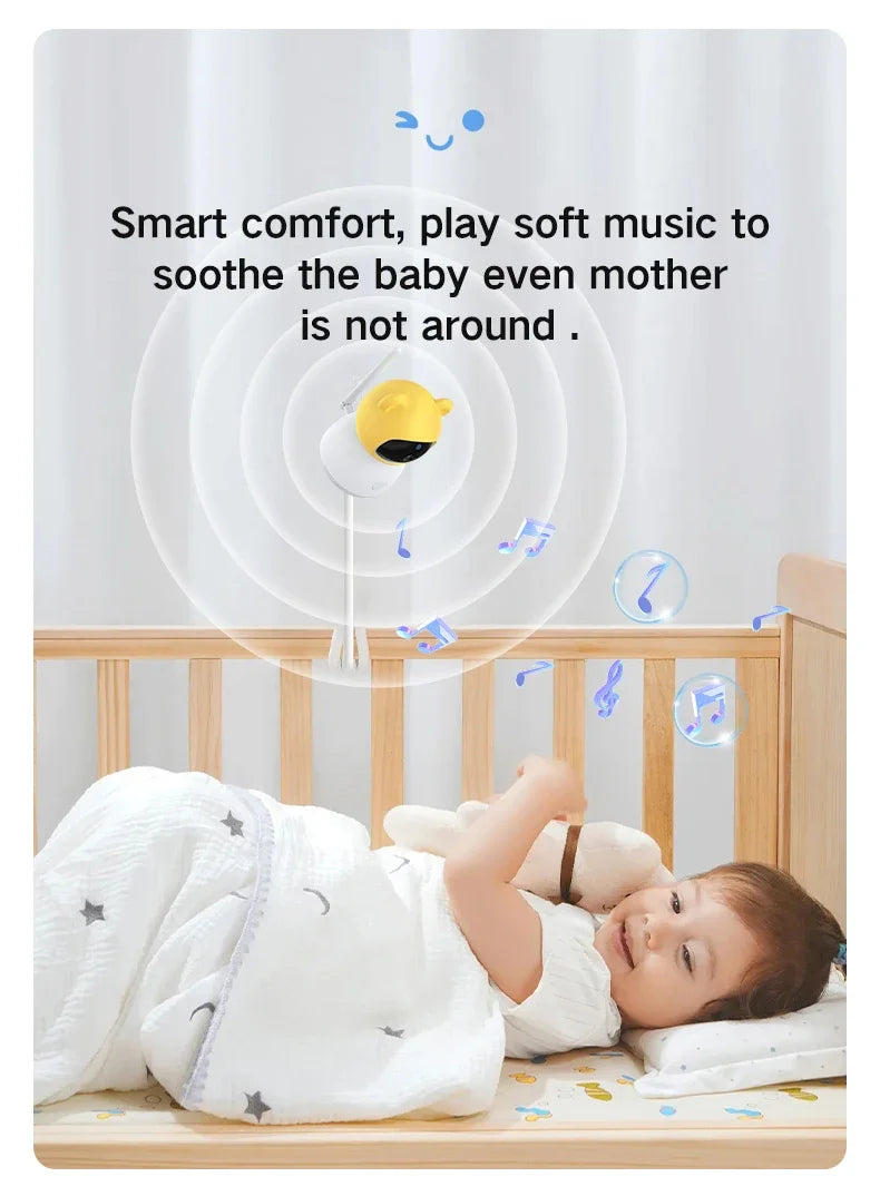 TUYA 5 Inch Video Baby Monitor with Camera PTZ Zoom 3MP Babyphone Cam Security Protection Surveillance Cam Temperature Sensor