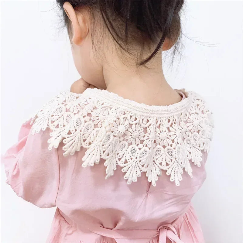 Baby Bib Lace Baby Accessories Korean Kids Lace Collar Cute Hollow Female Baby Bib scarf  baby bib scarf  scarf