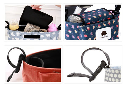 Baby Stroller Organizer Bag Waterproof Nappy Diaper Bag Travel Carriage Pram Cart Basket Hook Stroller Accessories Mummy Bag