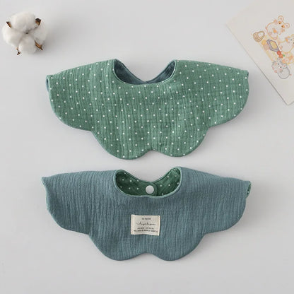 New Cute Cartoon Two-sided Usable Baby Feeding Drool Bib Infants Saliva Towel Cotton Burp Cloth For Newborn Toddler Kids Bibs