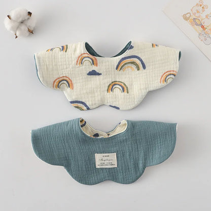 New Cute Cotton Baby Feeding Drool Bib Infants Two-sided Usable Saliva Towel Soft Burp Cloth For Newborn Toddler Kids Bibs