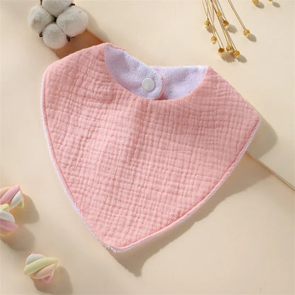 New Baby Cartoon Animal Triangle Bib Pure Cotton Waterproof Boy Girl Kid Printed Saliva Towel Newborn Infant Anti Spitting Cloth