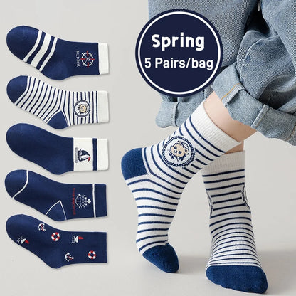 1-9T Kids Boys Girls Socks Autumn Cozy Sock Cute Bear Pattern Cotton Socks Children