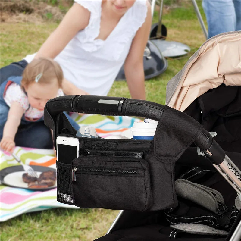 Baby Stroller Storage Bag Mummy Large Capacity Travel Hanging Bag Phone Bottle Holder Pram Diaper Bags Baby Stroller Accessories