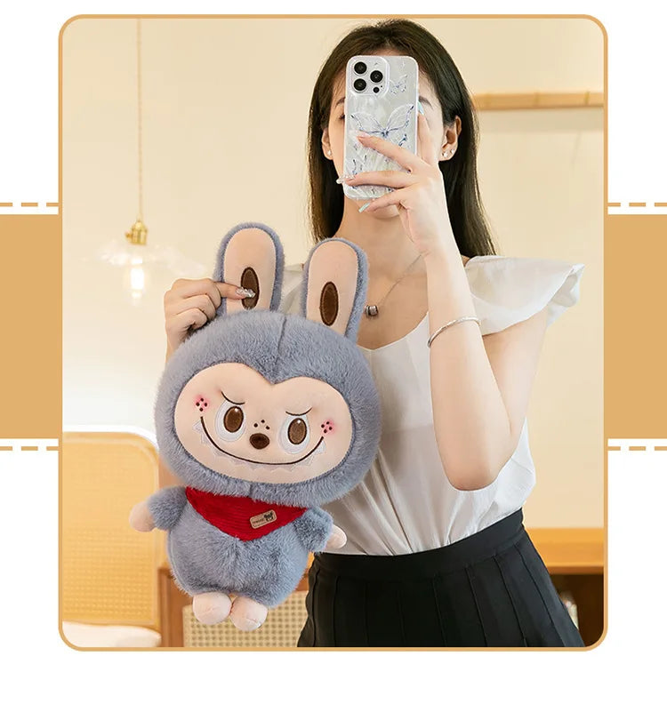 Rabbit Labubu Plush Toy Cartoon Cute Doll Cloth Doll Childrens Accompany Sleeping Soft Plush Pillow Doll Birthday Gift Kids Toys