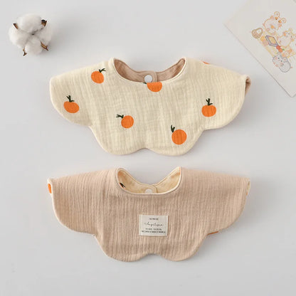 New Cute Cotton Baby Feeding Drool Bib Infants Two-sided Usable Saliva Towel Soft Burp Cloth For Newborn Toddler Kids Bibs