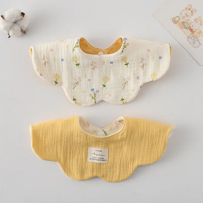 New Cute Cotton Baby Feeding Drool Bib Infants Two-sided Usable Saliva Towel Soft Burp Cloth For Newborn Toddler Kids Bibs