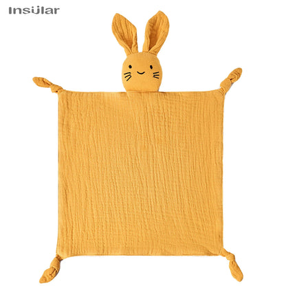 Muslin Baby Comfort Towel Cotton Comforter Blanket Soft Newborn Sleeping Dolls Kid Sleep Toy Soothe Appease Towel Bib