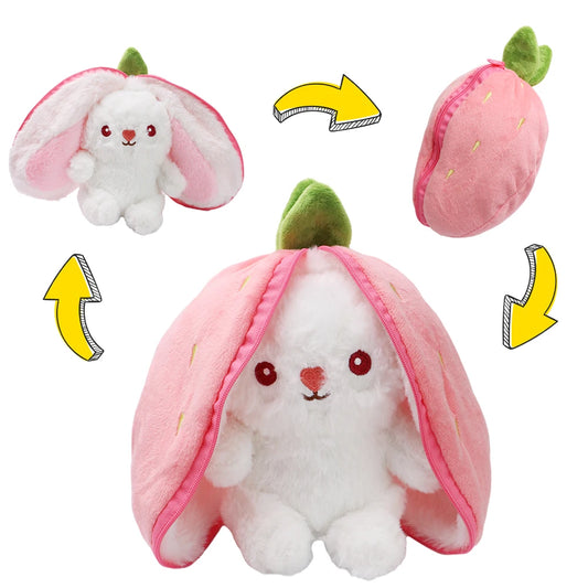 Fruit Transformed Into to Fruit Rabbit Pillow Plush Doll Toy Girl Birthday Present Decoration 7.2inch