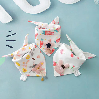 3pcs/lot Special Baby Bibs Boy Girl Bandana Cotton Absorb Bib Burp Cloth Triangle Baby Scarf Burp Newborn Princess Accessories